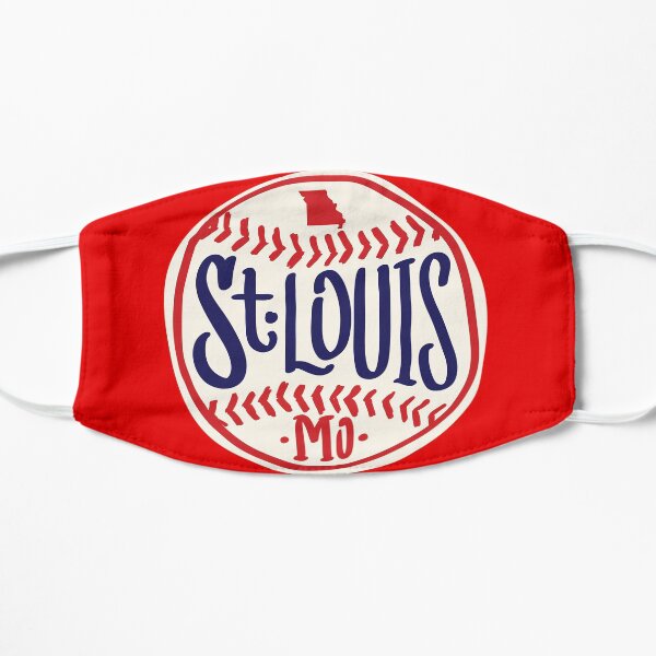 St. Louis Missouri Hand Drawn Script baseball Design Flat Mask