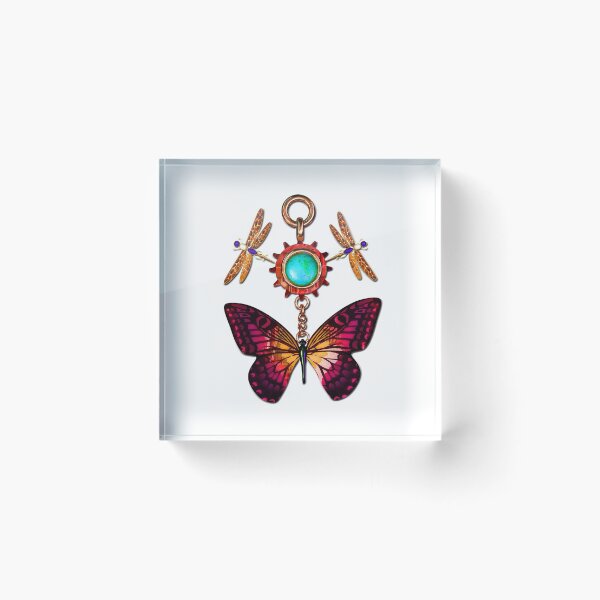 Item preview, Butterfly and Dragonfly Pendant Art designed and sold by Delights.