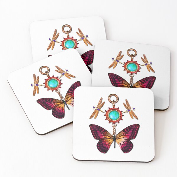 Item preview, Butterfly and Dragonfly Pendant Art designed and sold by Delights.