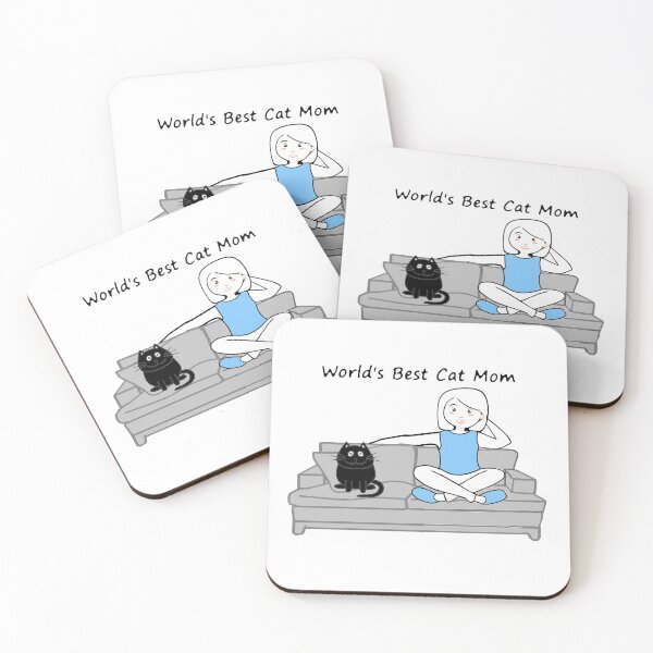 Artikelvorschau, Cat Mom Geschenkideen, Muttertagsgeschenk, Cat Mom Aufkleber, Cat Mom Kaffeetassen, schwarze Katze entworfen und verkauft von youzername.
