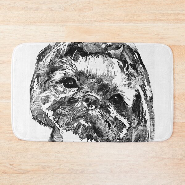 Item preview, Shih Tzu Dog Art In Black And White by Sharon Cummings designed and sold by Sharon Cummings Art.