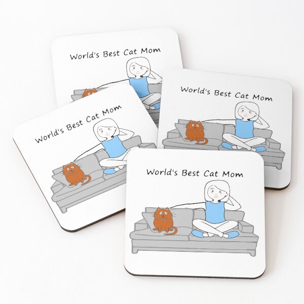Artikelvorschau, Cat Mom Geschenkideen, Muttertagsgeschenk, Cat Mom Aufkleber, Cat Mom Kaffeetassen, braune Katze entworfen und verkauft von youzername.