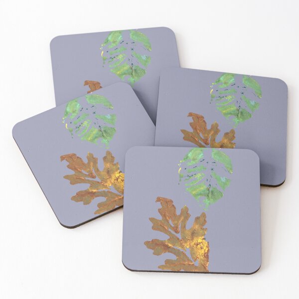 Item preview, Fall Oak Leaf in gray, autumn gold, brown, green designed and sold by djrunnels.