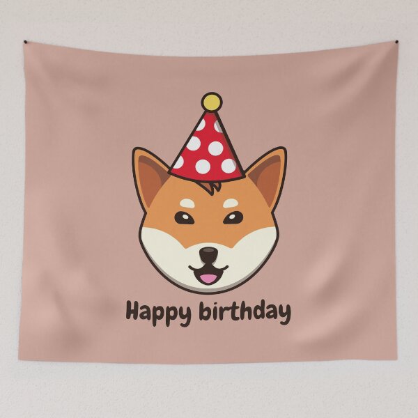 Item preview, Cute Shiba Inu | Happy birthday designed and sold by OgyDesign.