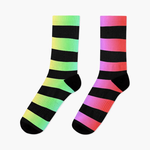 Item preview, Basic Chunky Stripes - Rainbow Gradient on Black designed and sold by TheFrostedDonut.