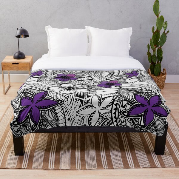 Item preview, Hawaiian - Samoan - Polynesian Tribal Floral Print designed and sold by sunnthreads.