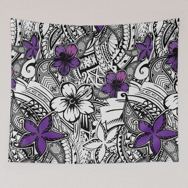 Aperçu de l'œuvre Hawaïen - Samoan - Imprimé floral tribal polynésien créée et vendue par sunnthreads.