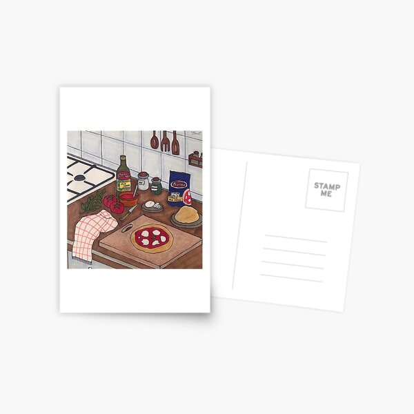 The Roman Quarantine - Making Pizza Postcard