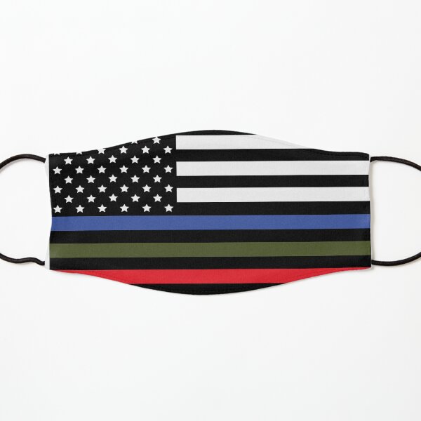 Police, Military and Fire Flag Kids Mask