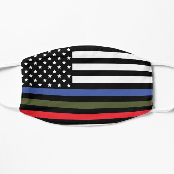 Police, Military and Fire Flag Flat Mask