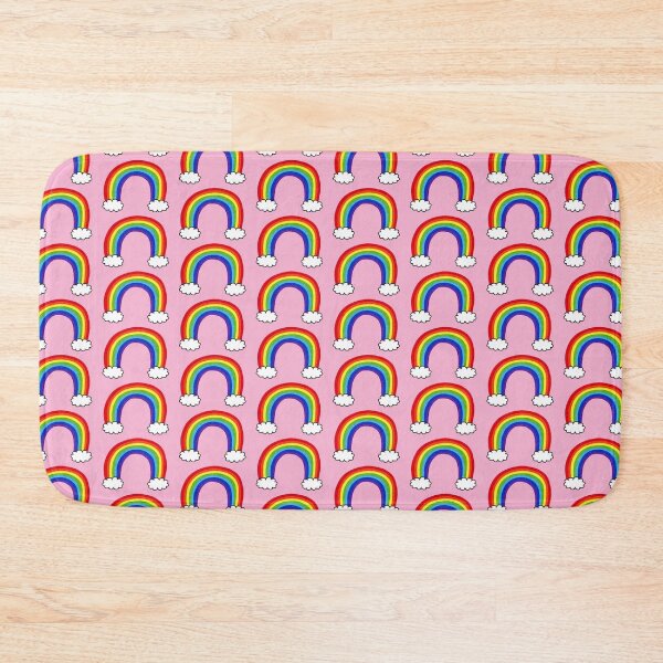Item preview, Over The Rainbow Repeat Pattern On Pink designed and sold by grinningskull.