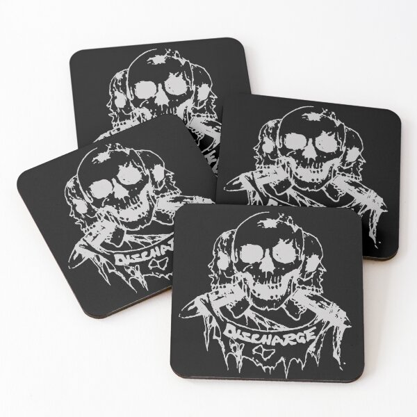 Discharge - Skulls Coasters (Set of 4)