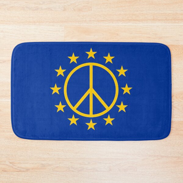 Item preview, EU stars with peace sign Europe European flag designed and sold by GeogDesigns.