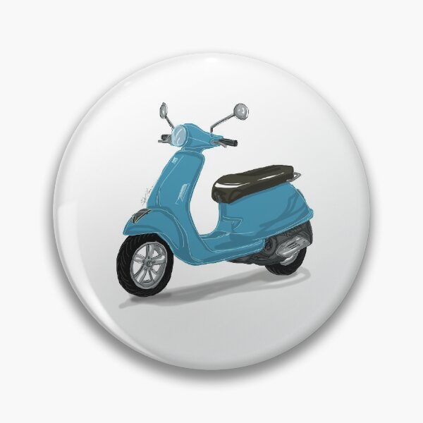 Blaue Vespa Button