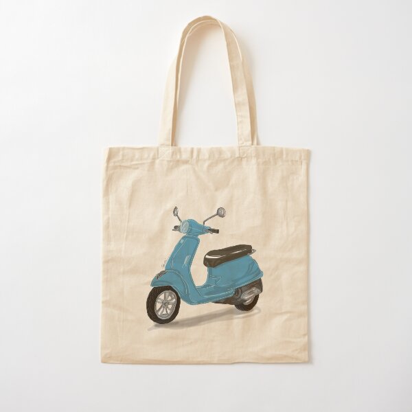 Blaue Vespa Baumwolltasche