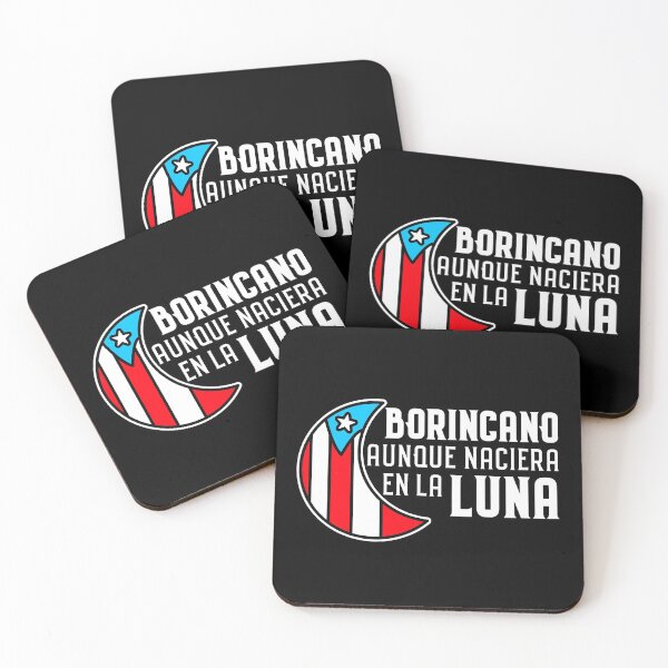 Item preview, Borincano Aunque Naciera en la Luna Puerto Rico Flag designed and sold by inkedtee.