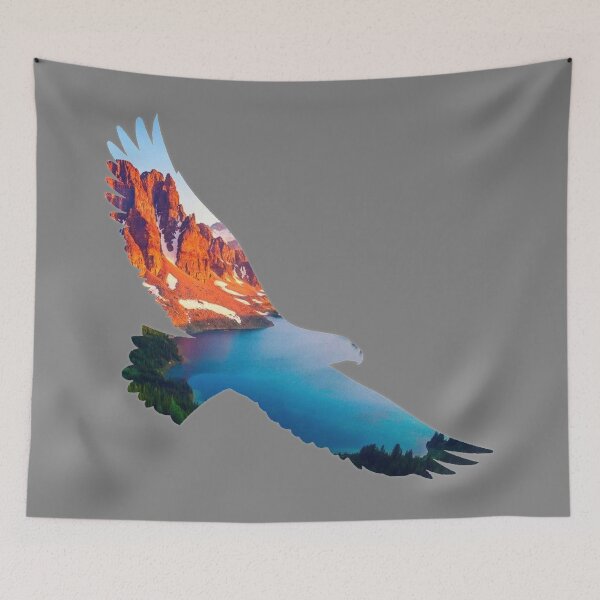 Item preview, Eagle Silhouette Mountain Lake Cutout designed and sold by nickp1480.