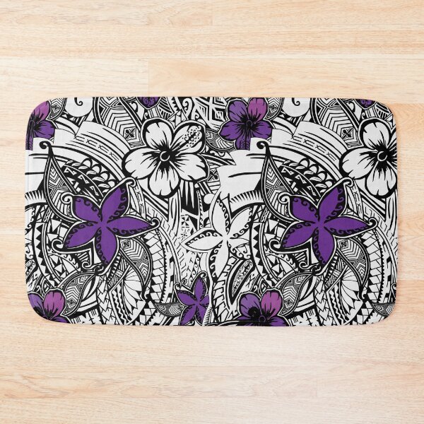 Item preview, Hawaiian - Samoan - Polynesian Tribal Floral Print designed and sold by sunnthreads.