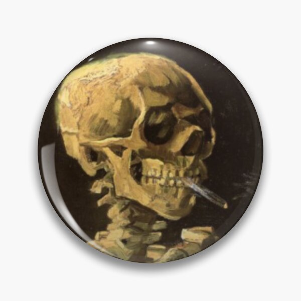 Artikel-Vorschau von Kopf eines Skeletts mit einer brennenden Zigarette Vincent Van Gogh, designt und verkauft von goldenpancake.