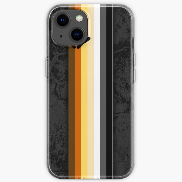 Distressed Gay Bear Pride Flag Stripe iPhone Soft Case