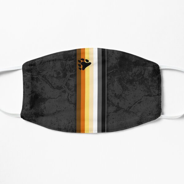 Distressed Gay Bear Pride Flag Stripe Flat Mask