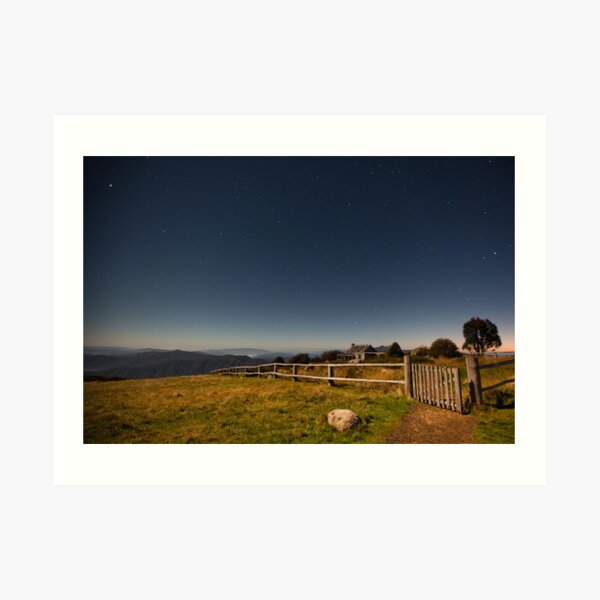 Craigs Hut - Moonlit Art Print