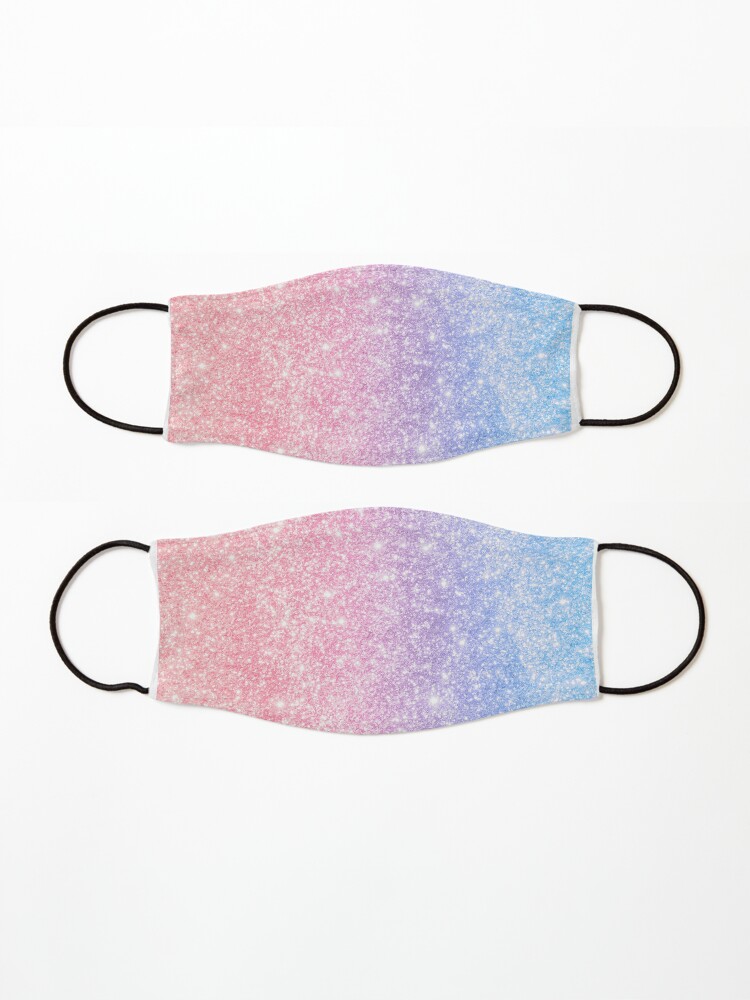 Alternate view of Pink Ombre Glitter Mask