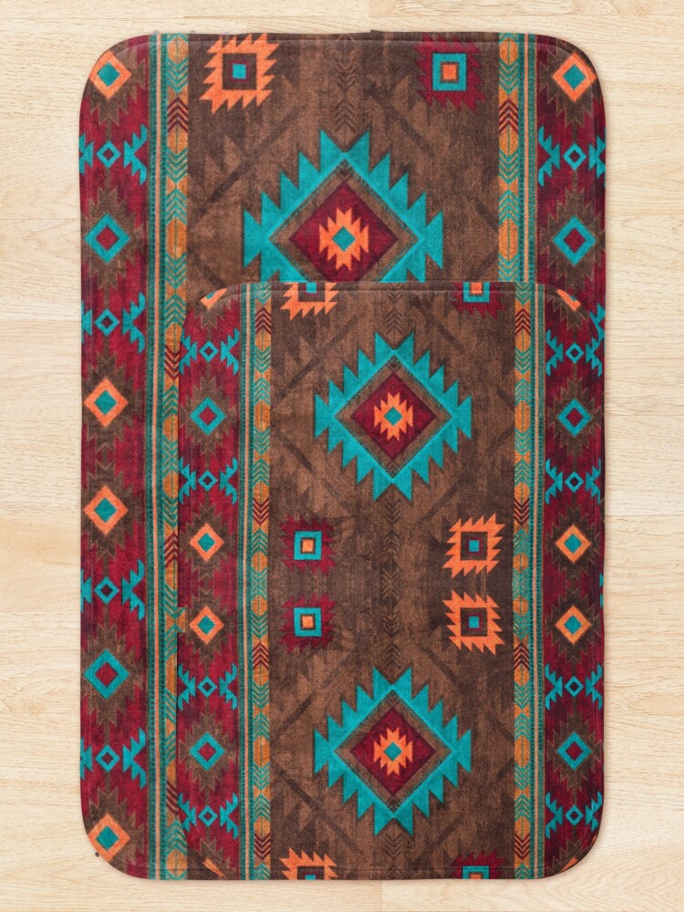 Alternate view of Farmhouse Vintage Traditional Southwest Style Design Bath Mat