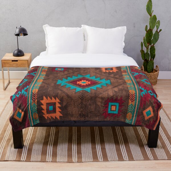 Farmhouse Vintage Traditional Southwest Style Design Throw Blanket