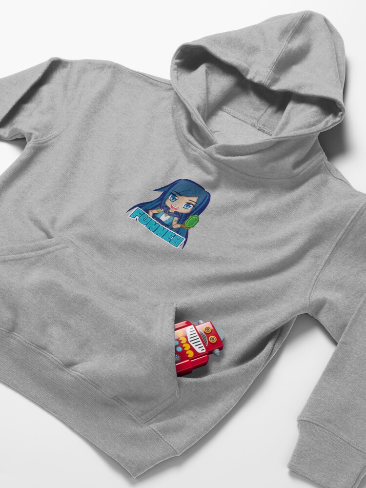 Alternate view of Funneh Blue Hair Gamer Kids Pullover Hoodie
