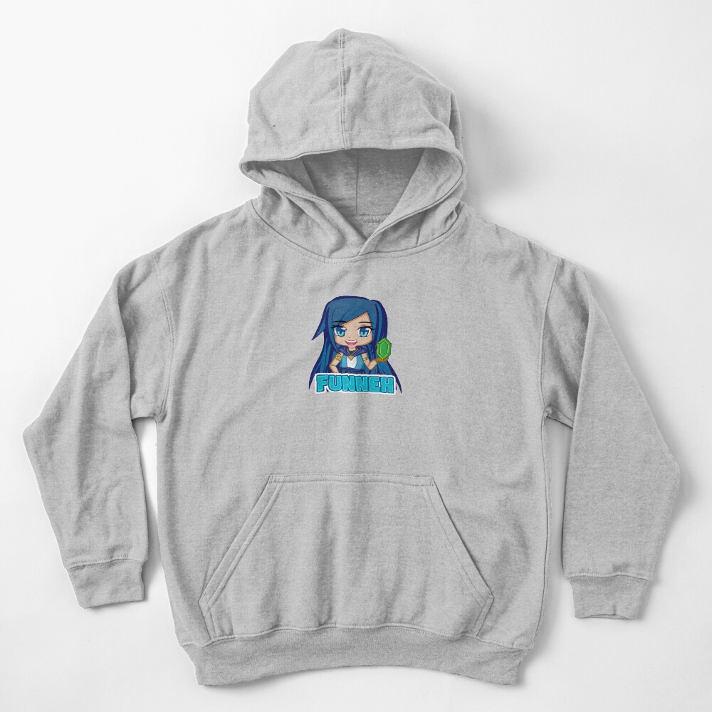 Funneh Blue Hair Gamer Kids Pullover Hoodie