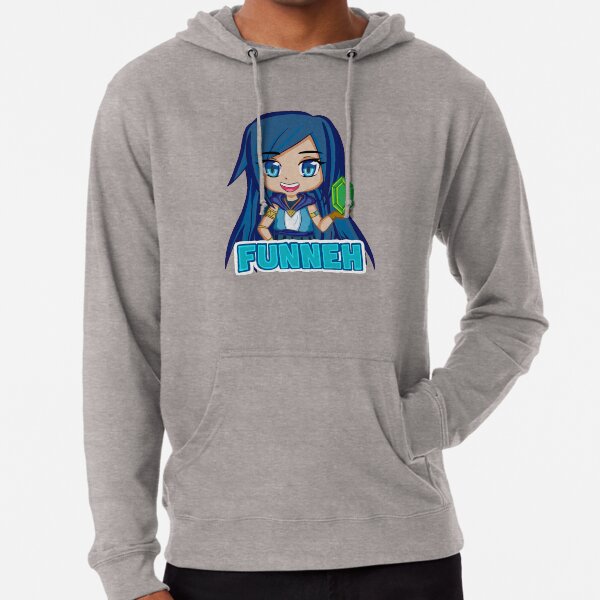 Funneh Blue Hair Gamer Lightweight Hoodie