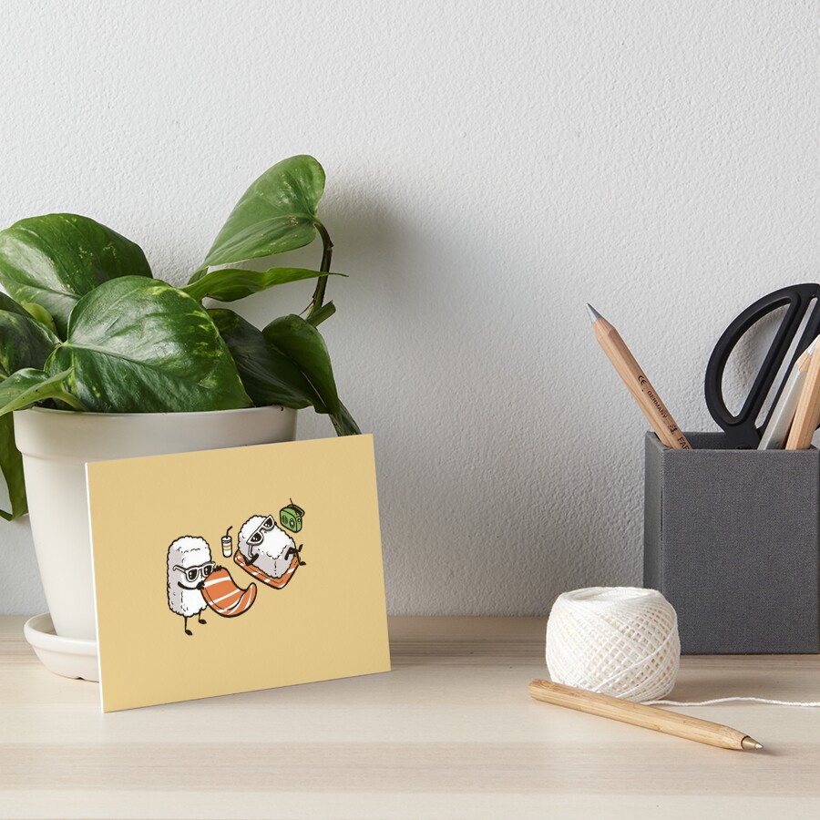 Sushi on the Beach Art Board Print