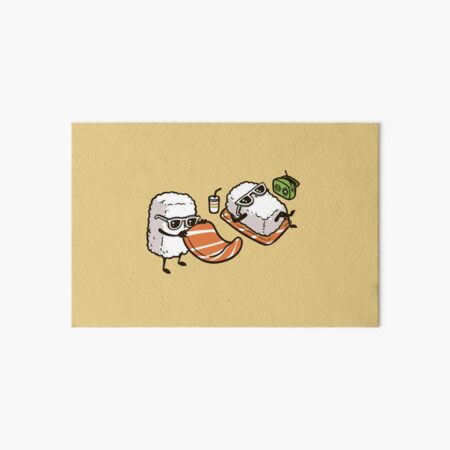 Sushi on the Beach Art Board Print