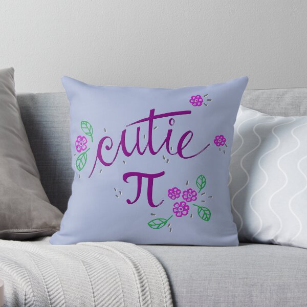 Cutie Pi (Purple) Throw Pillow
