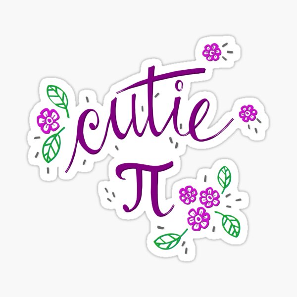 Cutie Pi (Purple) Sticker