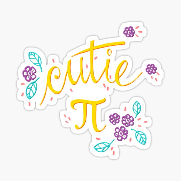 Cutie Pi (Pink) Sticker