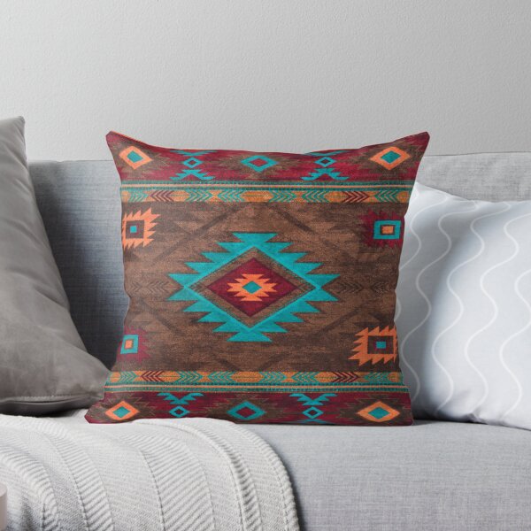 Farmhouse Vintage Traditional Southwest Style Design Throw Pillow