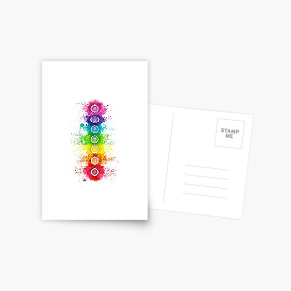 Item preview, Seven Chakra Watercolor With Symbols - Vertical designed and sold by serenaking.