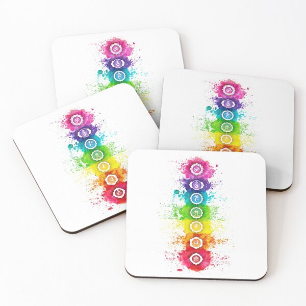 Item preview, Seven Chakra Watercolor With Symbols - Vertical designed and sold by serenaking.