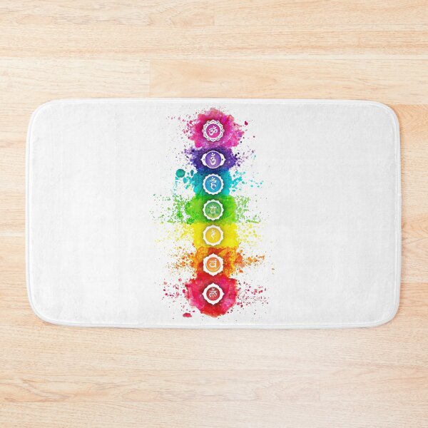 Item preview, Seven Chakra Watercolor With Symbols - Vertical designed and sold by serenaking.