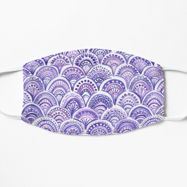 Purple watercolor Pattern Flat Mask