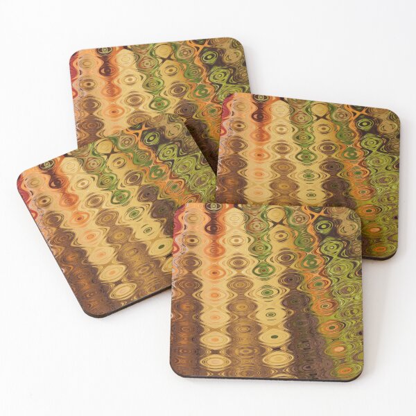 Item preview, Colorama red green dynamic abstract pattern designed and sold by Joie-et-Poesie.