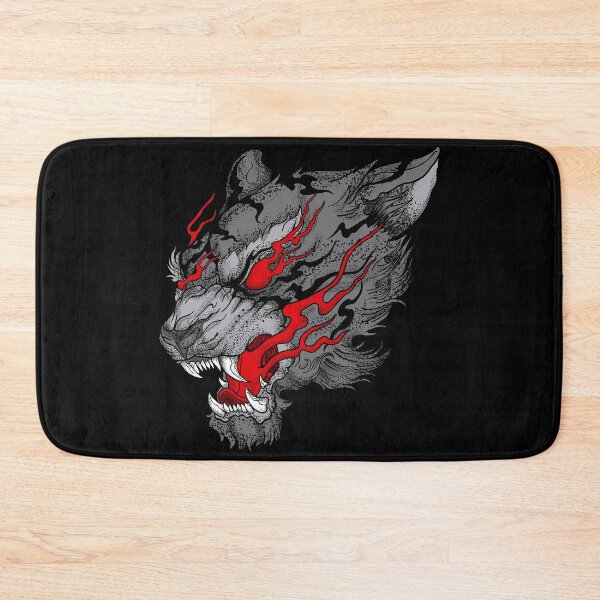 Item preview, tiger angry fire tattoo designed and sold by cat poe.