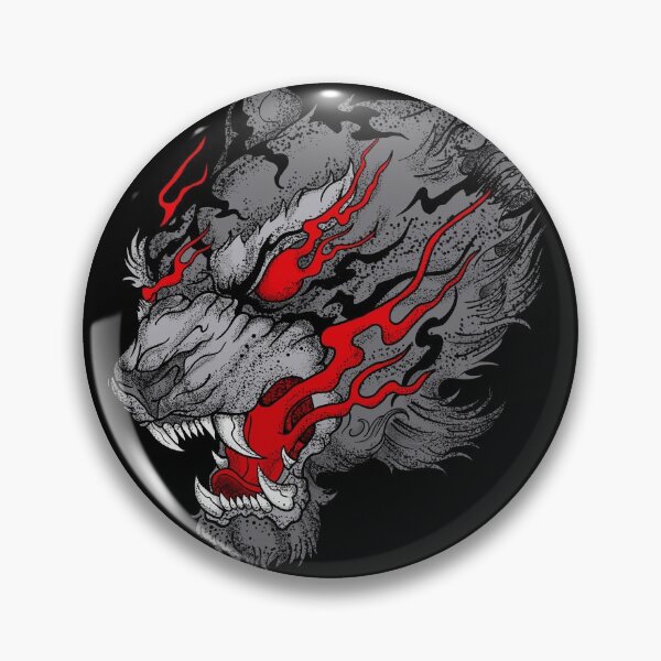 Item preview, tiger angry fire tattoo designed and sold by cat poe.