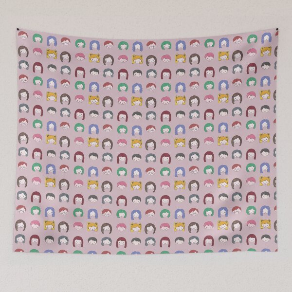 Item preview, Multicoloured Hairstyle Print designed and sold by E-E-DESIGN.