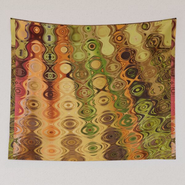 Item preview, Colorama red green dynamic abstract pattern designed and sold by Joie-et-Poesie.