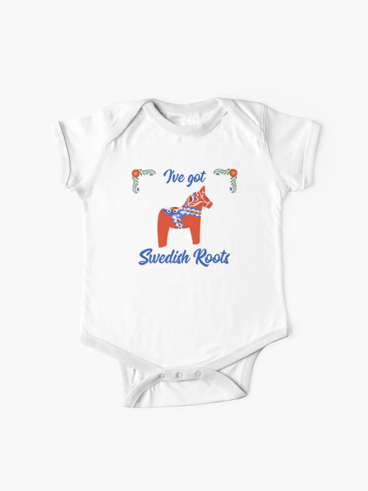 Scandinavian Baby Clothes Swedish Kids Sweden Baby Clothes Sweden Bodysuit Swedish Baby Clothes Swedish One Piece Swedish Dala Horse
