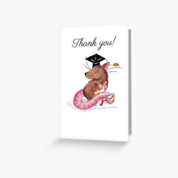 GraduRat (Thank You Card) Greeting Card