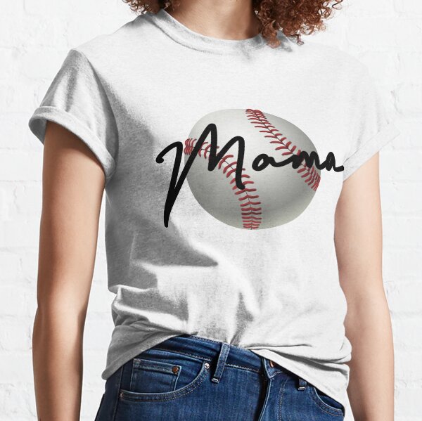 Womens Cute Baseball Mom Shirts Women Gifts Funny Baseball Sayings V-Neck  T-Shirt